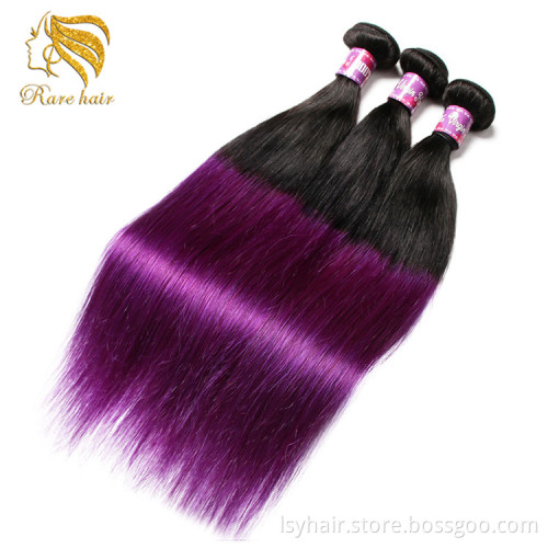 Mix Colour Purple Human Hair Weave Ombre Black Grape Purple Braiding Hair, Dye Colored Purple Brazilian Hair Weaving